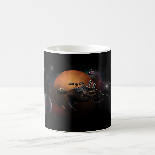 Caneca De Café Astronautas Asteroides de Cartoon (Centro)