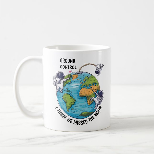 Caneca De Café Astronautas Flutuantes (Esquerda)