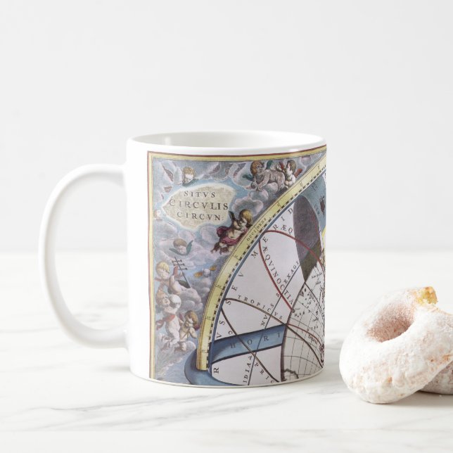 Caneca De Café Astronomia de Vintage, Celestial, por Andreas Cell (Com Donut)
