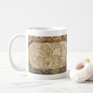 Caneca De Café Astronomia de Vintage, Mapa do Planisphere Celesti