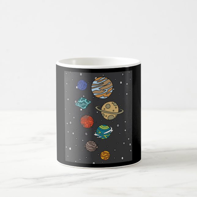 Caneca De Café Astronomia Planetas do Sistema Solar Universo (Centro)