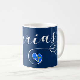 Caneca De Café Astúrias Flag Heart, Asturies, Espanha