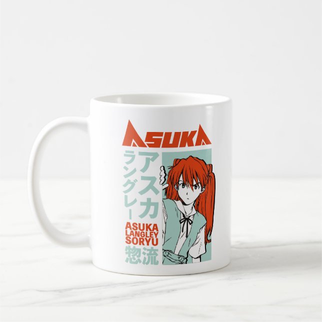 Caneca De Café Asuka Langley Nge T - Shirt (Esquerda)