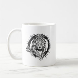 Caneca de Café Ataque de Leopardo / Jaguar Dinâmic