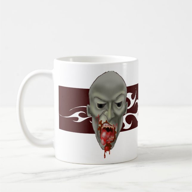 Caneca De Café Ataque de Zumbi Macabro (Esquerda)