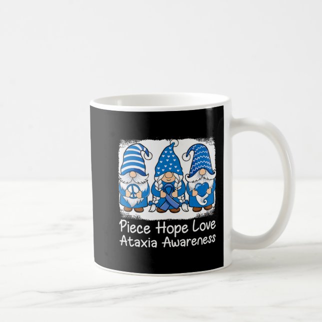Caneca De Café Ataxia apoia gnomos com fita azul Ataxia Awar (Direita)