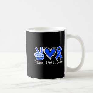 Caneca De Café Ataxia Consciência Mês Azul Fita Paz Cura de Amor