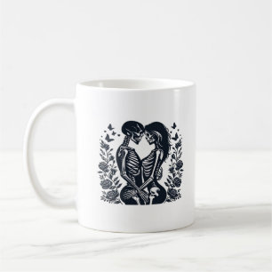 Caneca De Café Até à morte - Skeleton Casal Gothic Clas