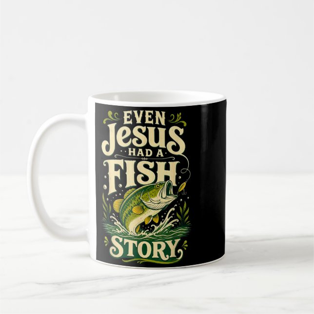 Caneca De Café Até Jesus Tinha Um Humor de Peixe (Esquerda)