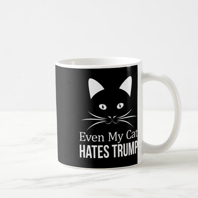 Caneca De Café Até meu gato odeia Trump -  (Direita)
