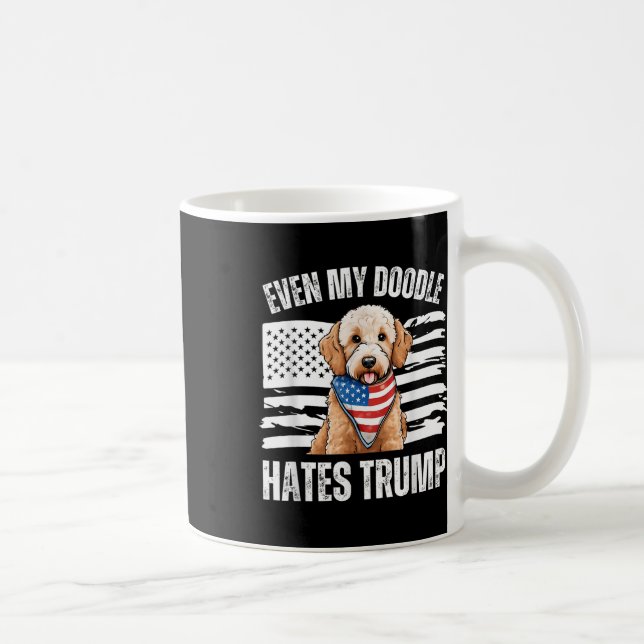 Caneca De Café Até Meu Ouro Odeia Trump Liberal Harris D (Direita)