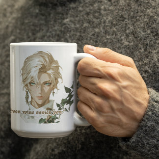 Caneca De Café Até os invejosos de vinho, você anima a Cara