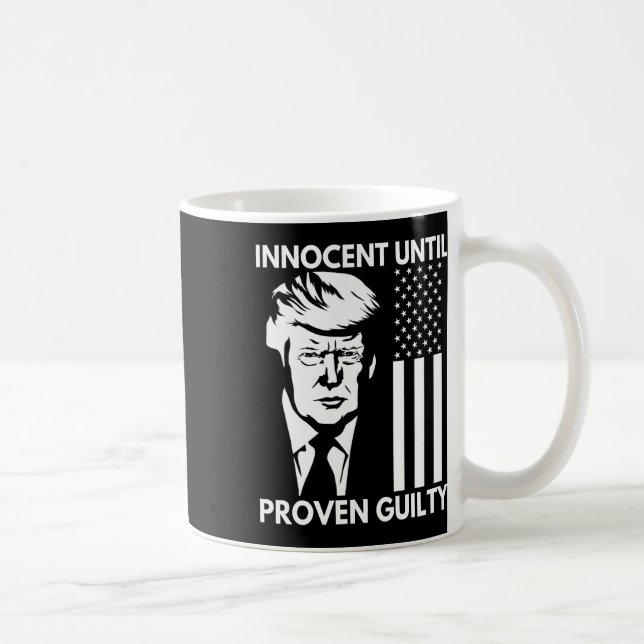 Caneca De Café Até Proven Guilty Trump Mugshot 2024 Bandeira Dos  (Direita)