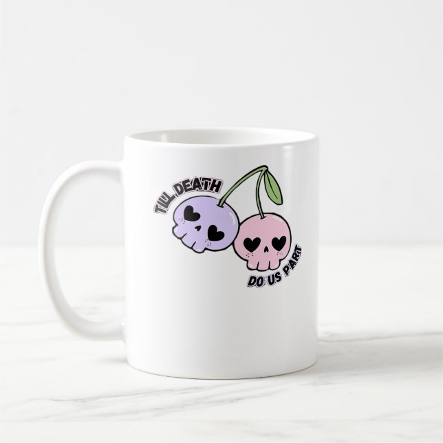 Caneca De Café Até que a morte nos faça parte - Design Cla Gótico (Esquerda)