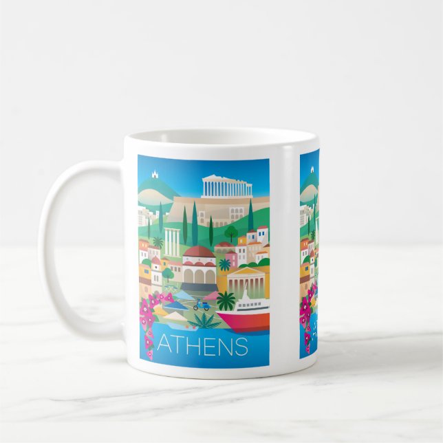 Caneca De Café Atenas, Grécia Mug (Esquerda)