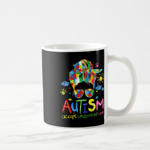 Caneca De Café Atenção ao Autismo Brushbraico Aceita Amar Arma Me