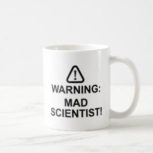 Caneca De Café Atenção ao Mad Scientist