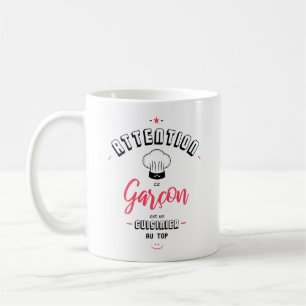 Caneca De Café Atenção cozinheiro ao sinalizar