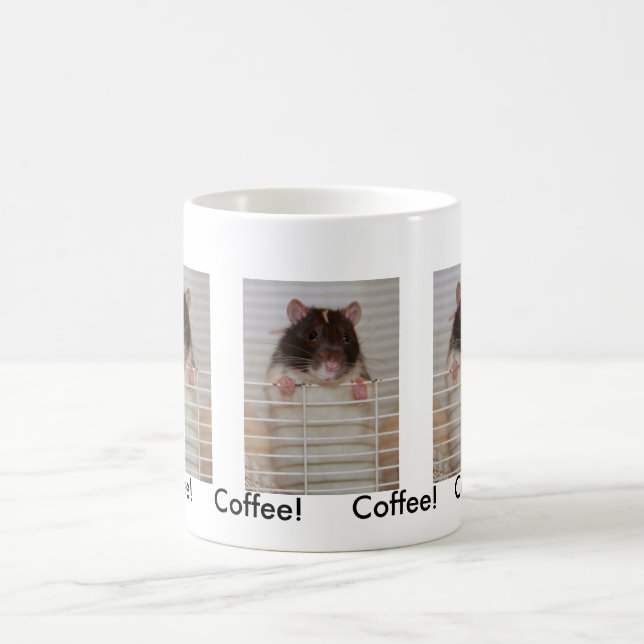 Caneca De Café Atenção de querer encapuçado de Rattie (Centro)