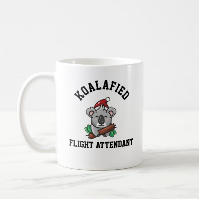 Caneca De Café Atendedor de Voo Koalafied (Esquerda)