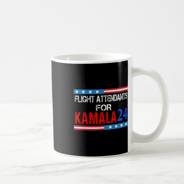 Caneca De Café Atendedores De Voo Para Kamala Harris 2024 (Direita)