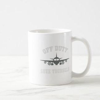 Caneca De Café Atendente de Voo Sarcástico Fora de Serviço Salve-