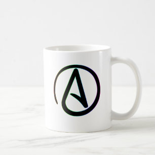 Caneca De Café Ateu escuro do arco-íris