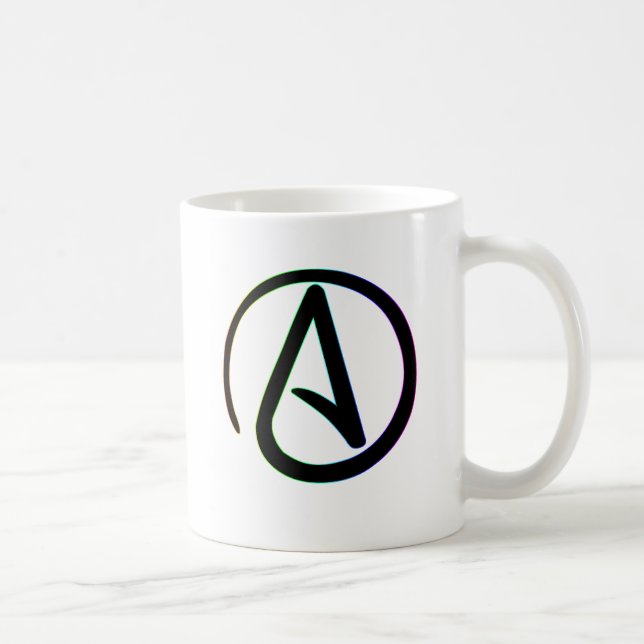 Caneca De Café Ateu escuro do arco-íris (Direita)