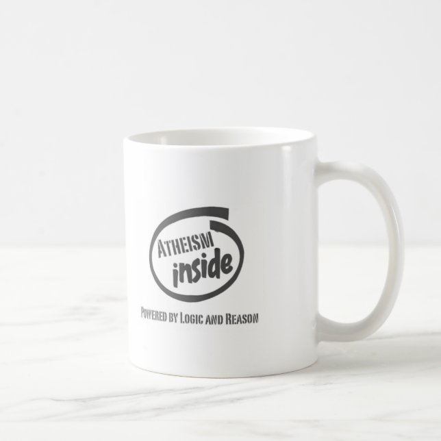 Caneca De Café Atheism Inside Powred by logic and reason (Direita)