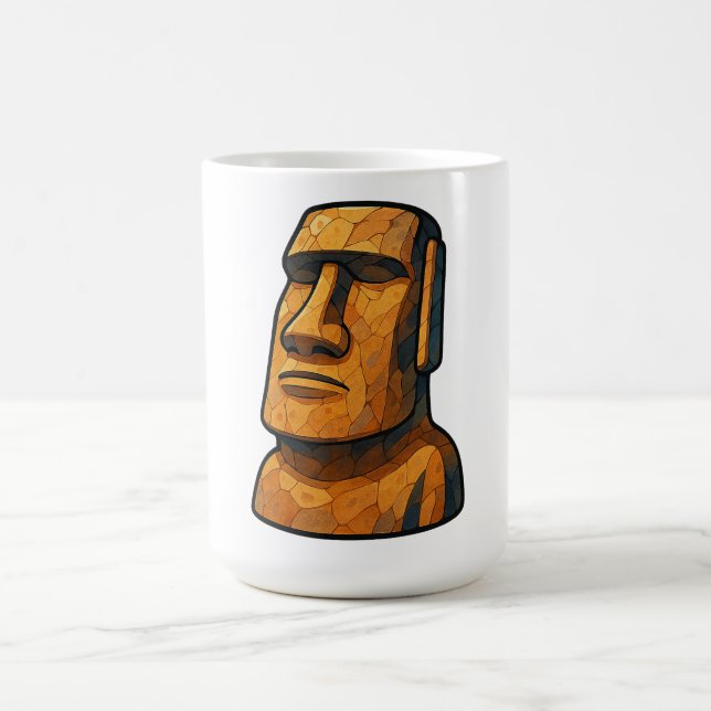 Caneca De Café Atitude Antiga de Stoic Moai (Centro)