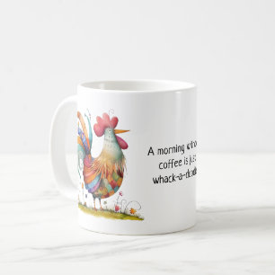 Caneca De Café Atitude Café Arte Popular Caprichosa Galo Engraçad