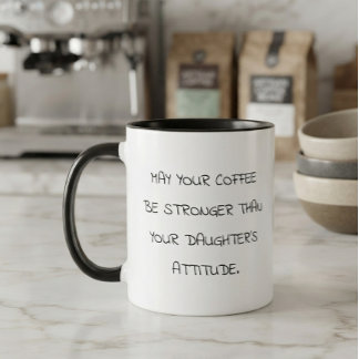 Caneca de Café Atitude da Filha (Garota Rosa Sassy