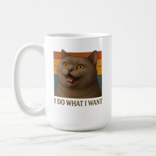 Caneca De Café Atitude de Cat Retroativa