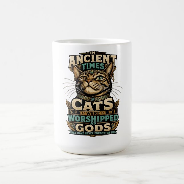 Caneca De Café Atitude de Gata Marrom Antiga (Centro)