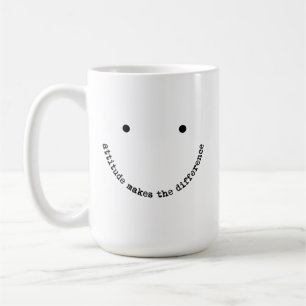 Caneca De Café Atitude Faz a Diferença Carinha Sorridente Positiv