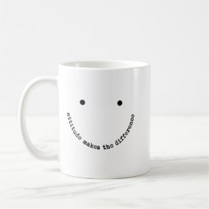 Caneca De Café Atitude Faz a Diferença Carinha Sorridente Positiv