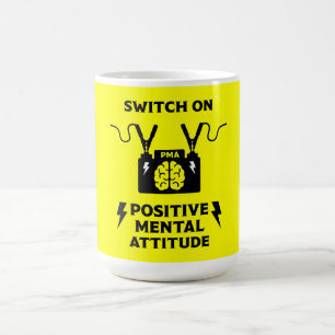 Caneca De Café Atitude Mental de Pensamento Positivo