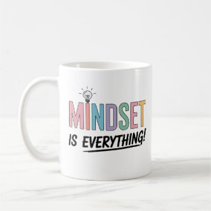 Caneca De Café Atitude Mental É Tudo – Inspiração Pastel