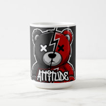 Atitude Urso Dividido | Tédio X-Olhos Grafite