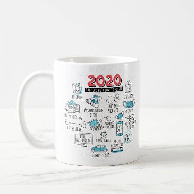 Caneca De Café Atividades da COVID 2020 Novidade comemorativa (Esquerda)