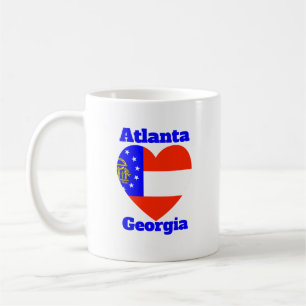 Caneca De Café Atlanta Georgia Heart Flag