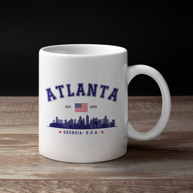 Caneca De Café Atlanta Georgia Modern Cityline (Criador carregado)