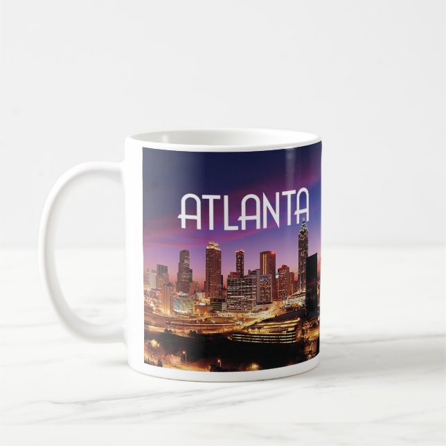 Caneca De Café Atlanta, linha do horizonte da cidade da Geórgia à (Esquerda)