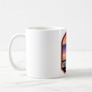 Caneca De Café Atlantic City Beach NJ Retro Sunset