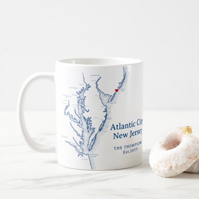 Caneca De Café Atlantic City New Jersey Gift (Com Donut)