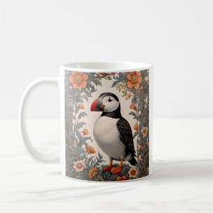 Caneca De Café Atlantic Puffin William Morris Inspirou Floral