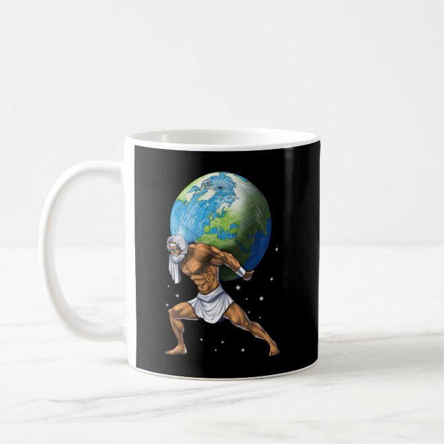Caneca De Café Atlas de Deus da mitologia grega (Esquerda)