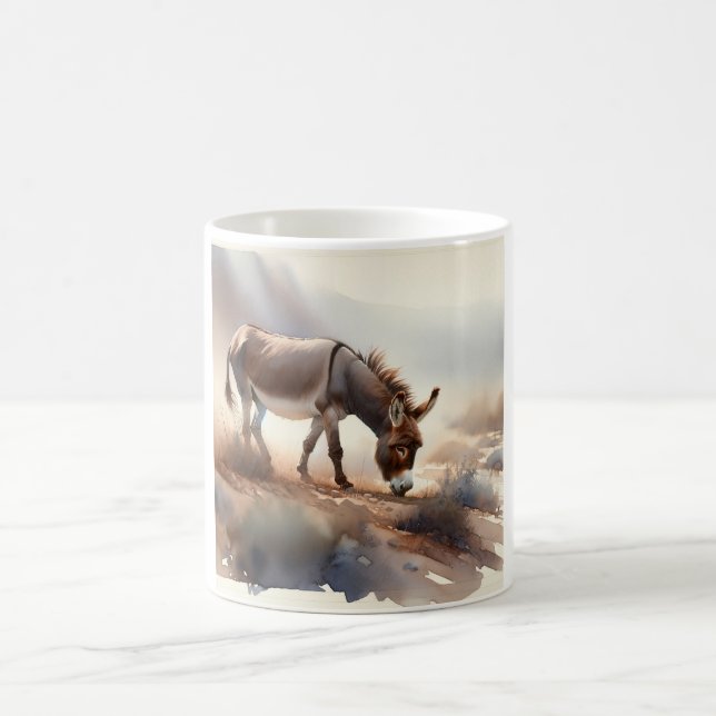 Caneca De Café Atlas Donkey AREF409 - Watercolor (Centro)