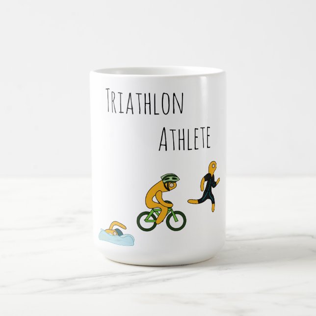 Caneca De Café Atleta de triatlo (Centro)