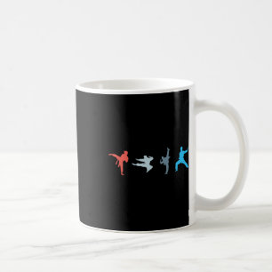 Caneca De Café Atleta Japonês de Belt Preto de Arte Marcial Retro